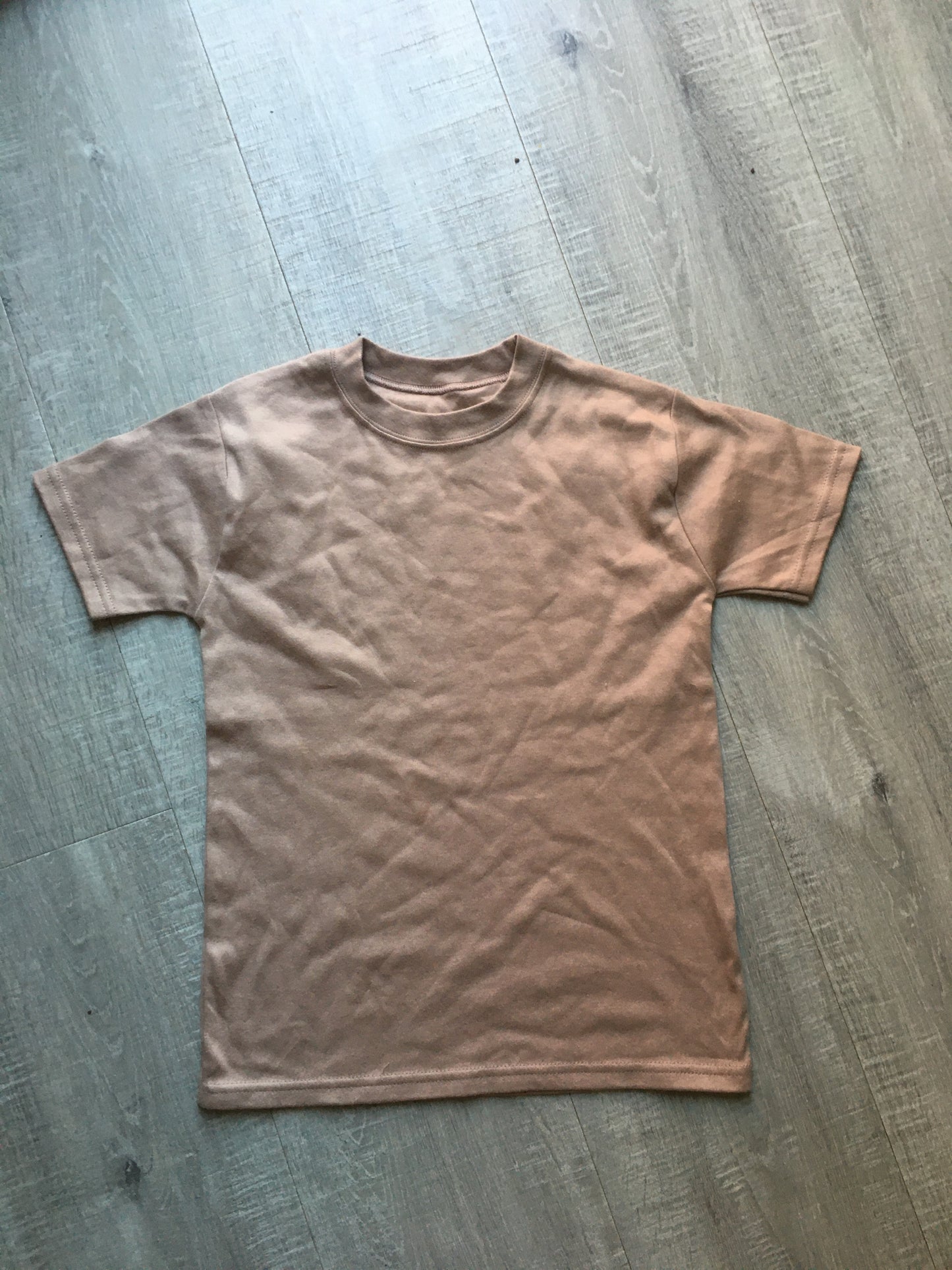 5/6Y warm taupe t shirt