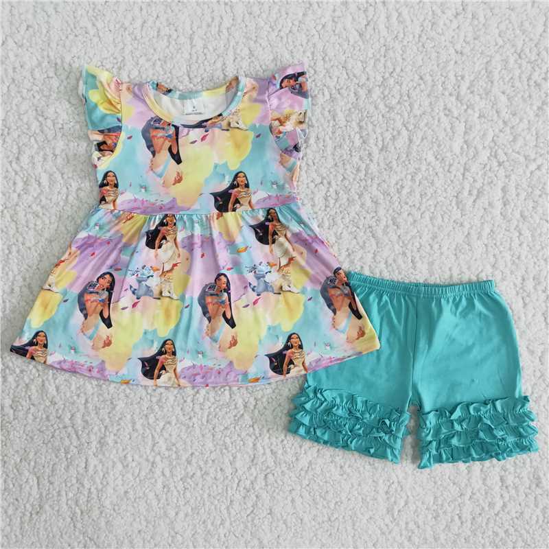 Printed Tshirt & Shorts Set