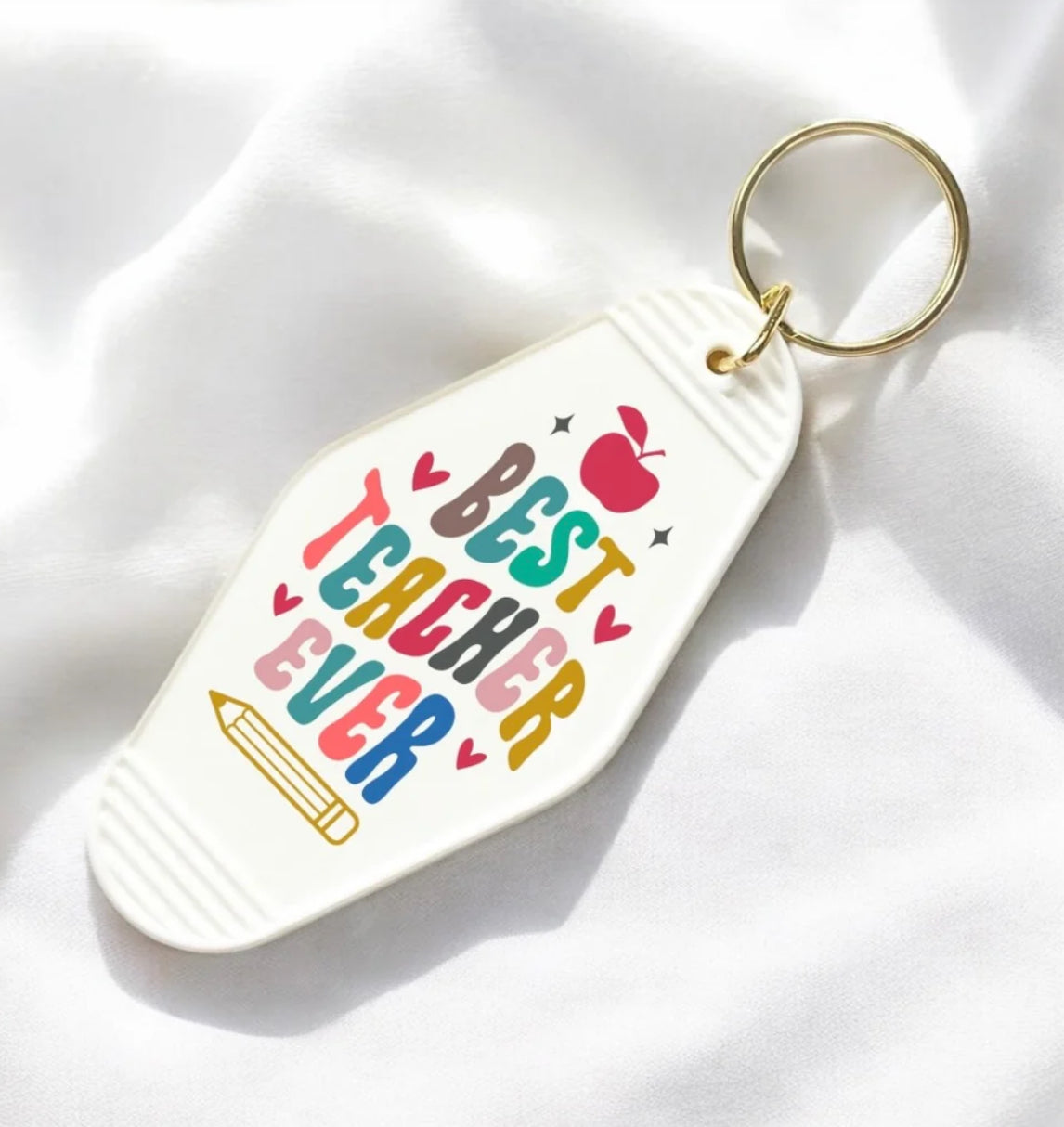 Slogan motel keyring (multiple designs) - please state colour in notes.
