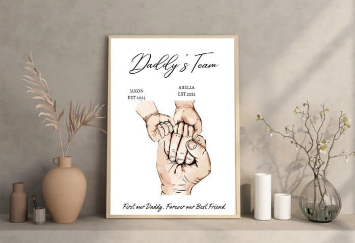 Personalised Fist Print - (wording changed to suite