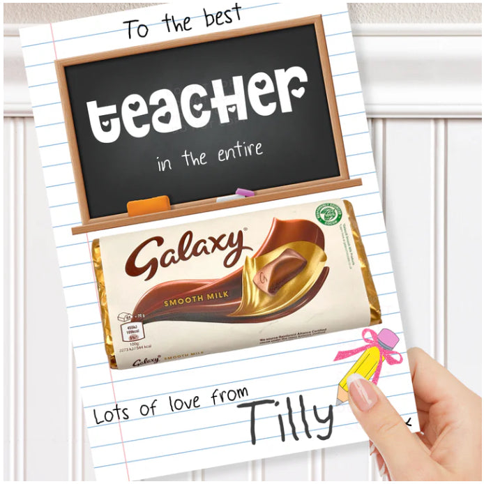 Best teacher/assistant/1-1 personalised galaxy board include chocolate