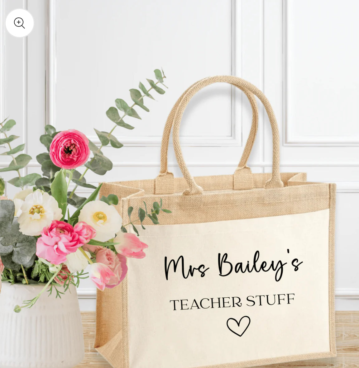Personalised Teacher tote bag