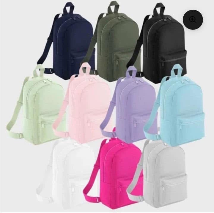 Personalised INITAL name backpack (multiple colours - please leave in notes)