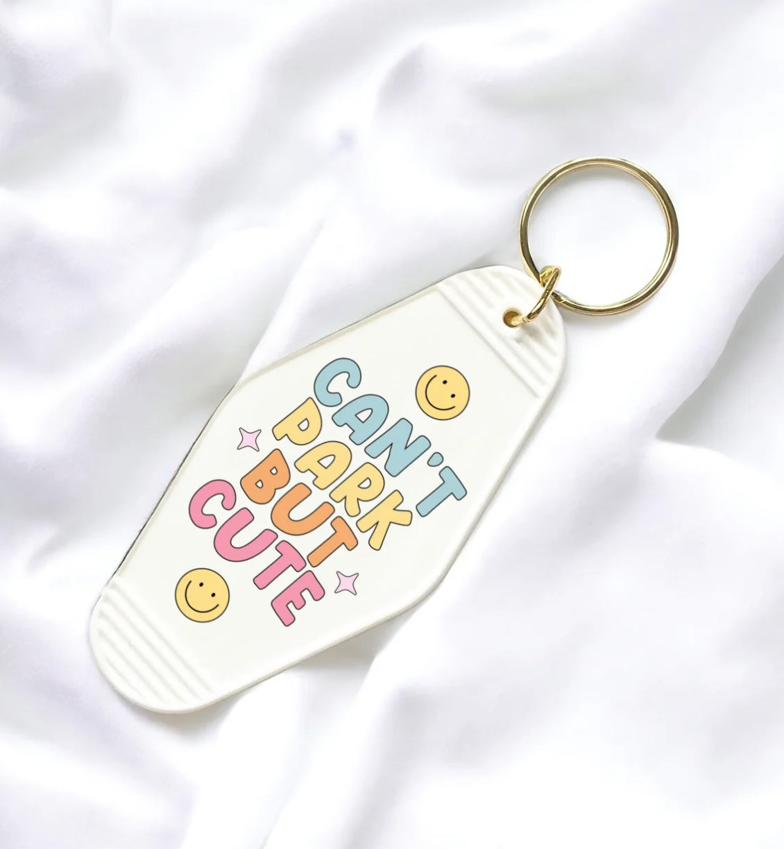Slogan motel keyring (multiple designs) - please state colour in notes.