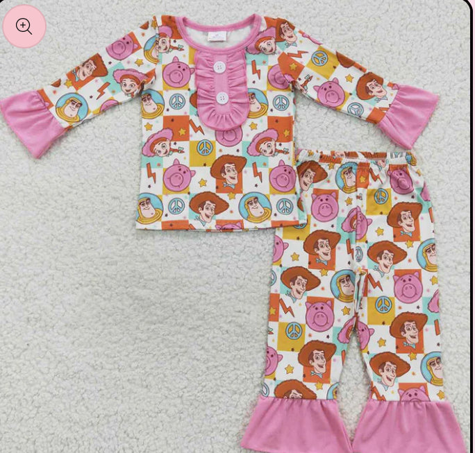 Toy gang matching boy/girl frilled/non frilled pyjamas