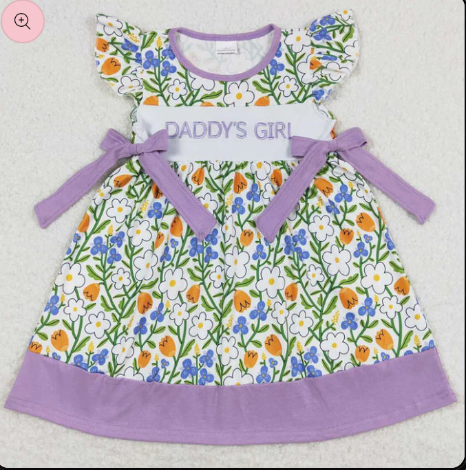Daddy’s girl embroidered dress