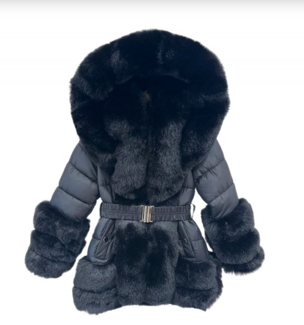 Girls faux fur coats (multiple colours)