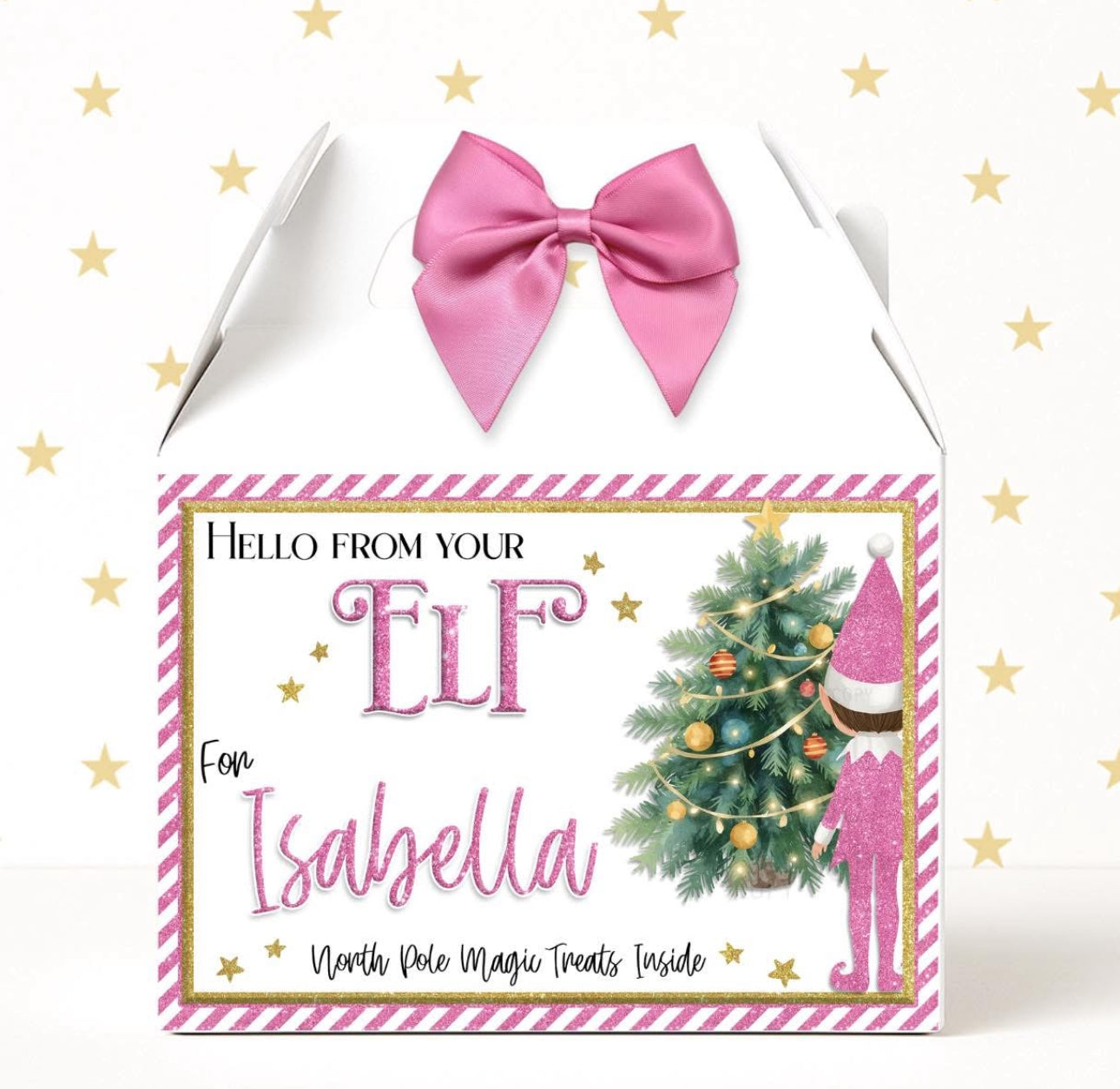 From your elf personalised treat box with sweets included