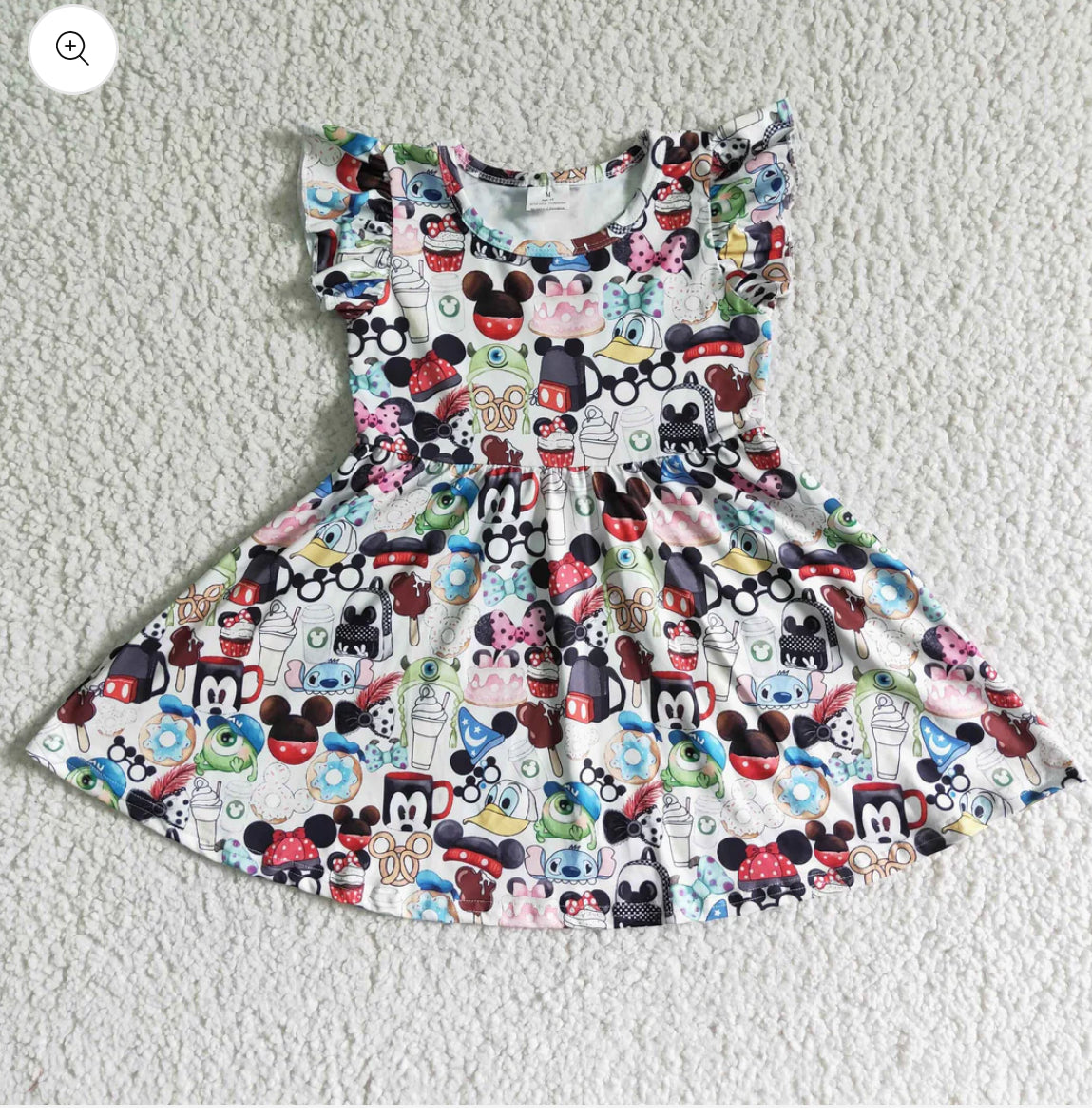 Flying sleeve Starbucks character dress