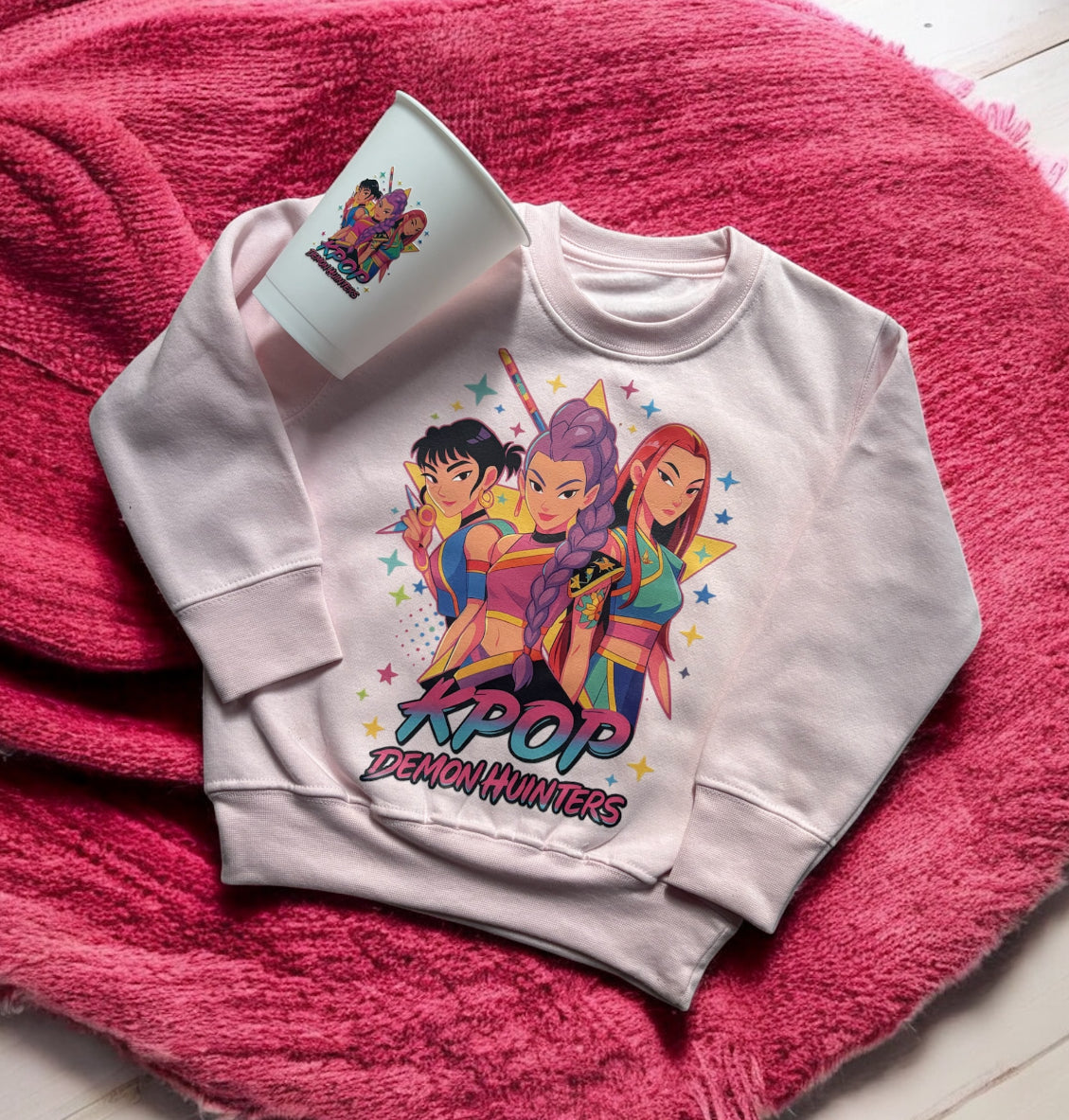 K pop sweatshirt & cup set