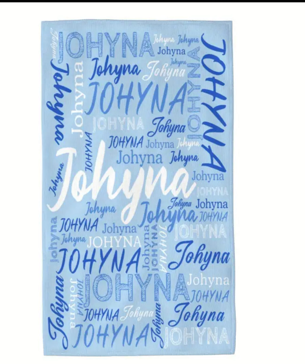 1 x PERSONALISED TOWEL & 1 X PERSONALISED WATER BOTTLE