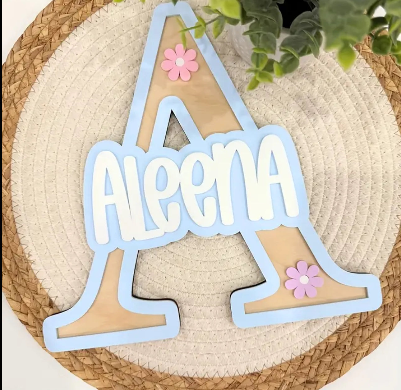 Personalised room name sign