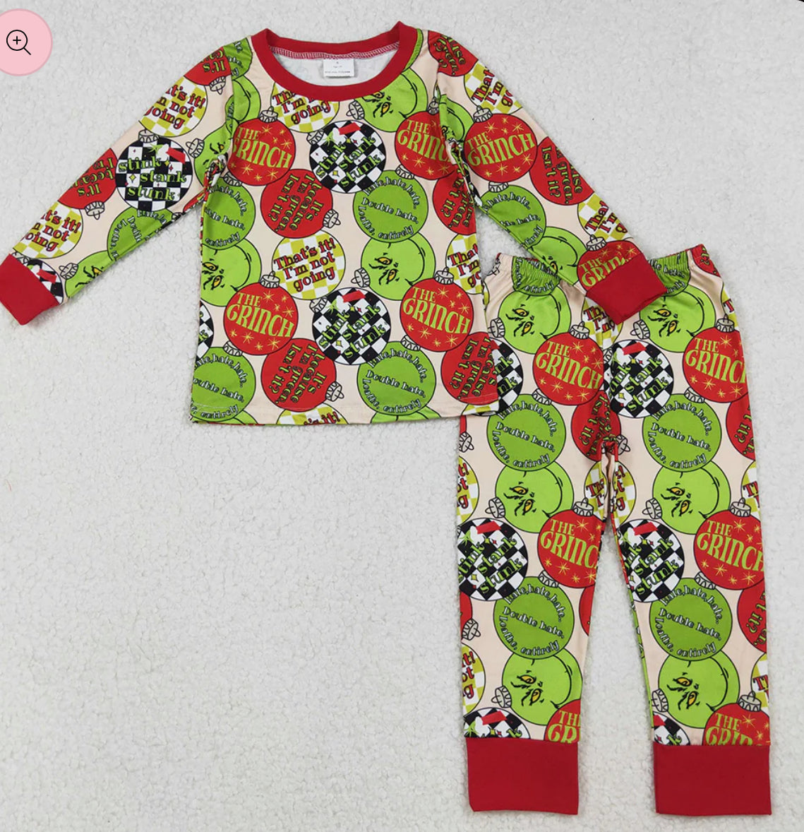 Grinch baubles nightdress/pyjamas
