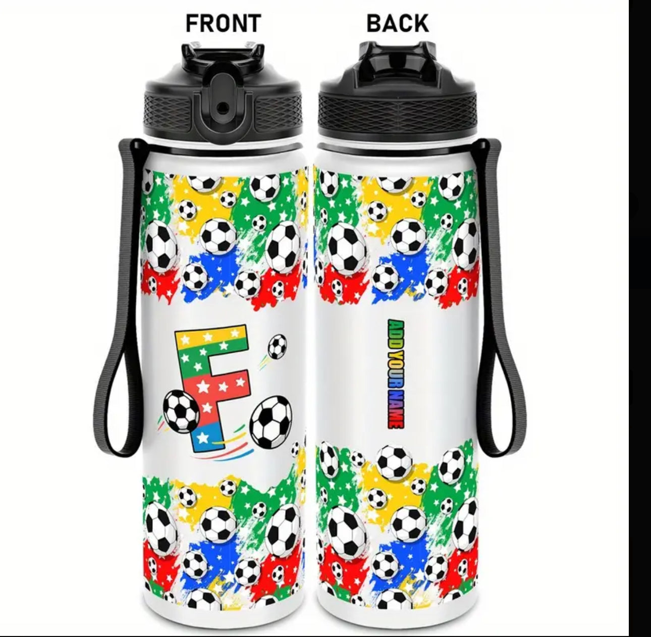 1 x PERSONALISED TOWEL & 1 X PERSONALISED WATER BOTTLE