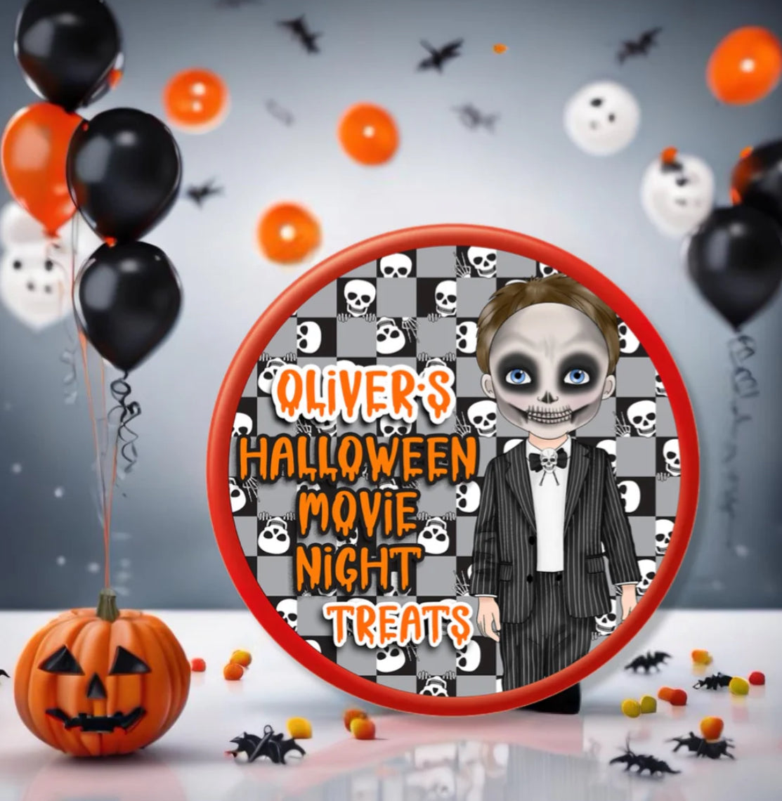 Personalised Halloween treat tub (multiple choice)