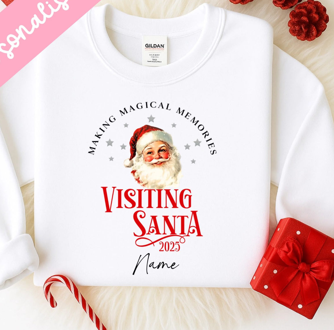 Visiting Santa 2025 - personalised children’s jumper