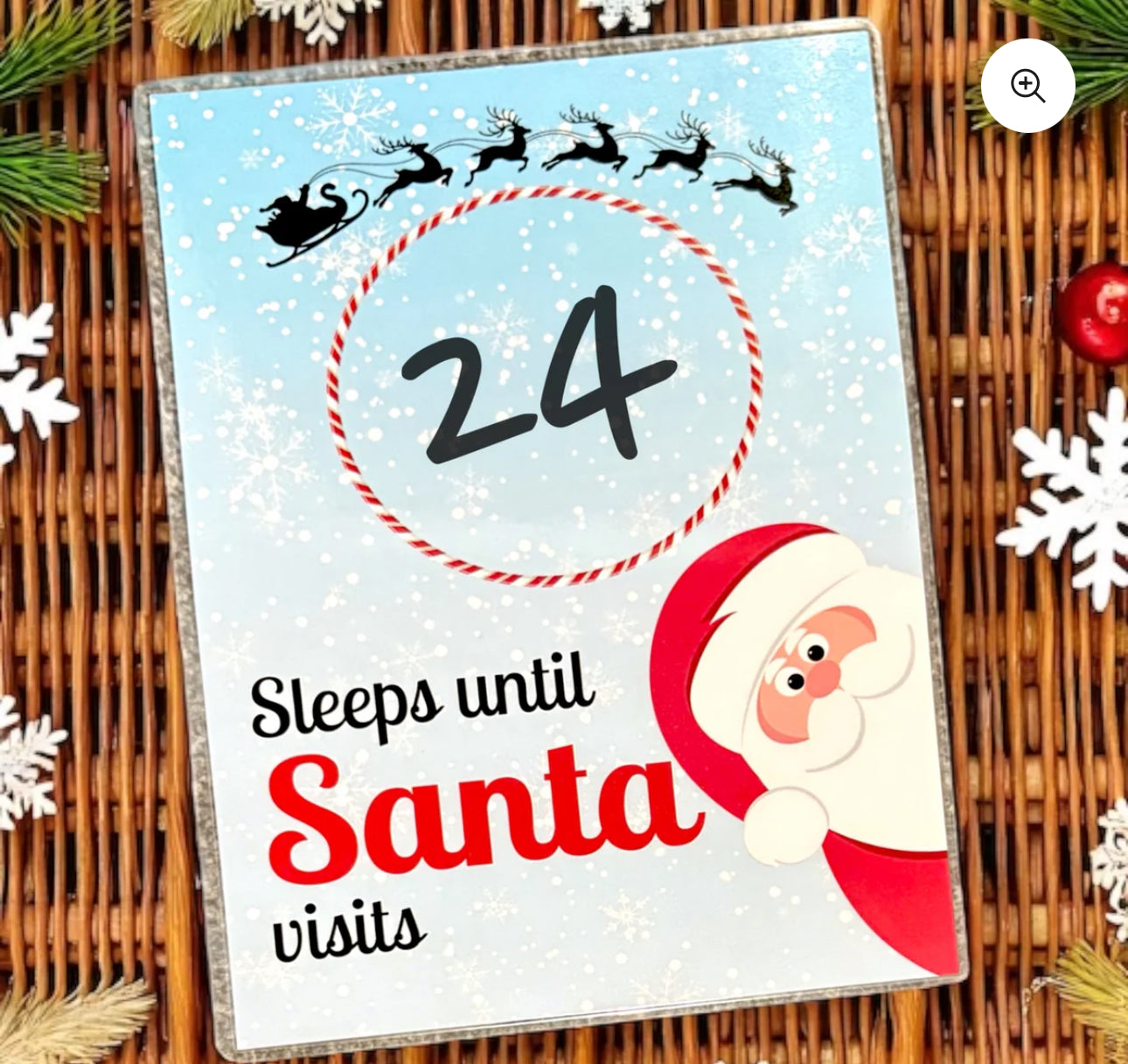 Christmas wipeable countdown card