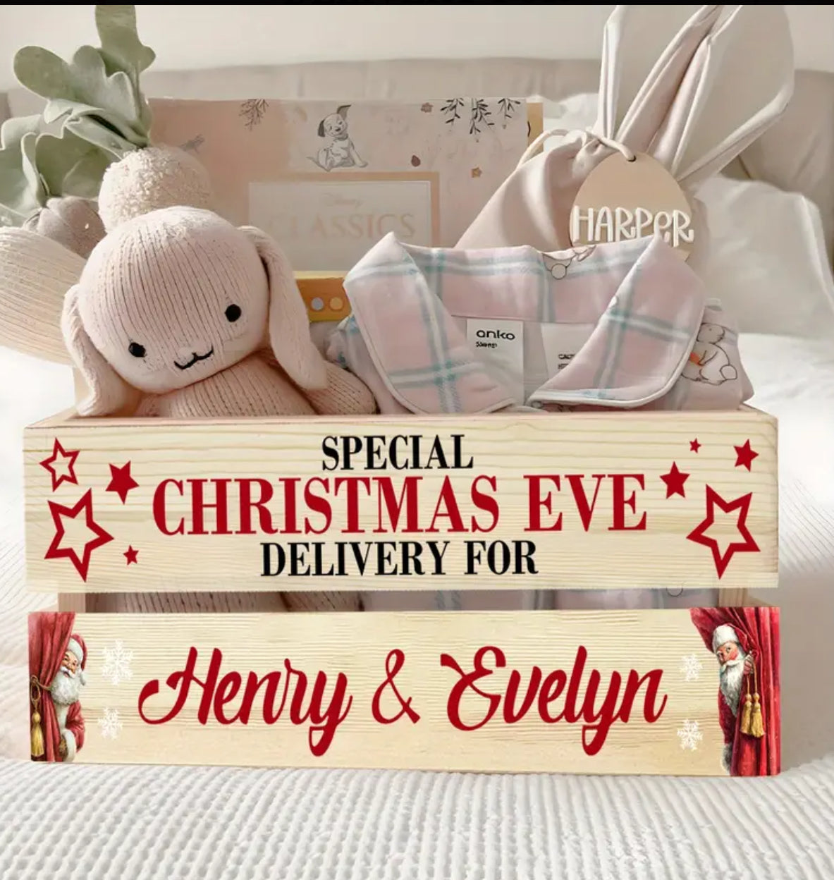 Wooden Christmas Eve create - personalised