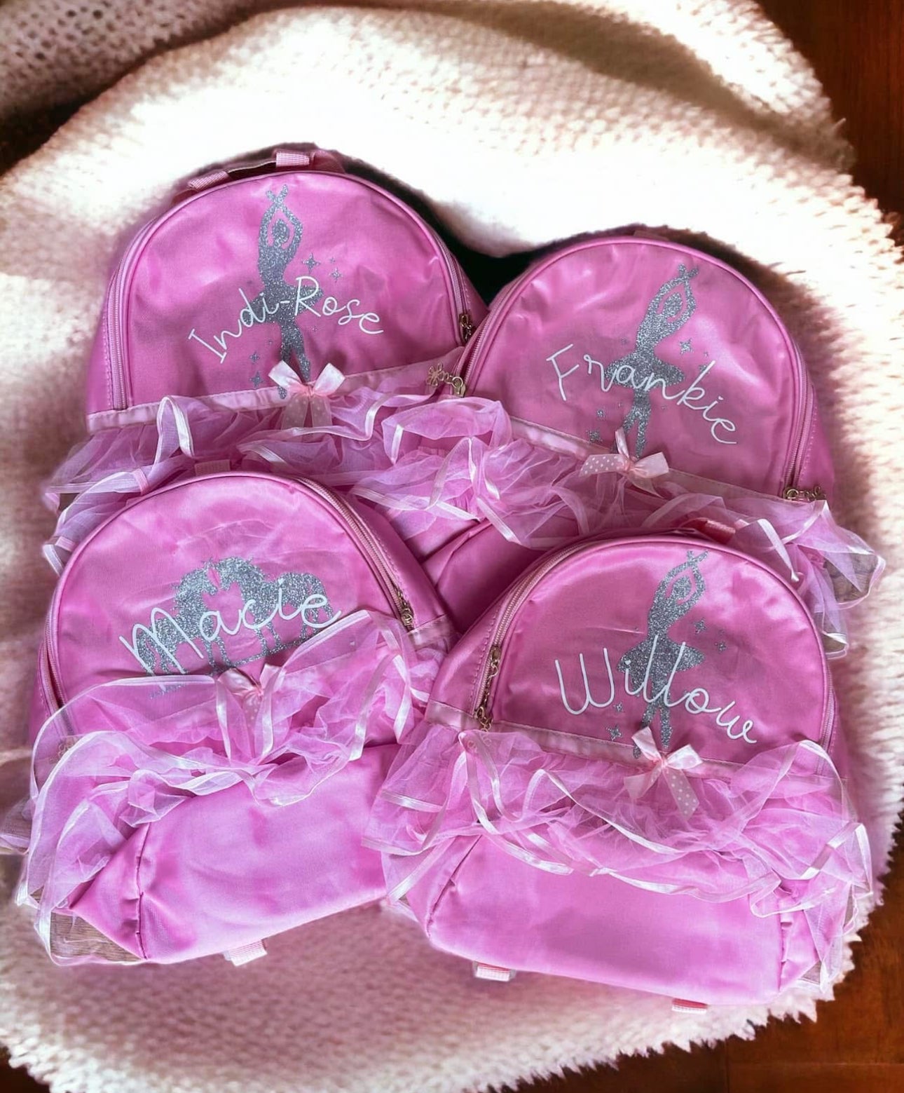 Personalised glitter backpack