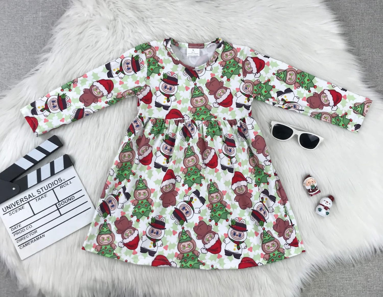 Labubu Christmas dress