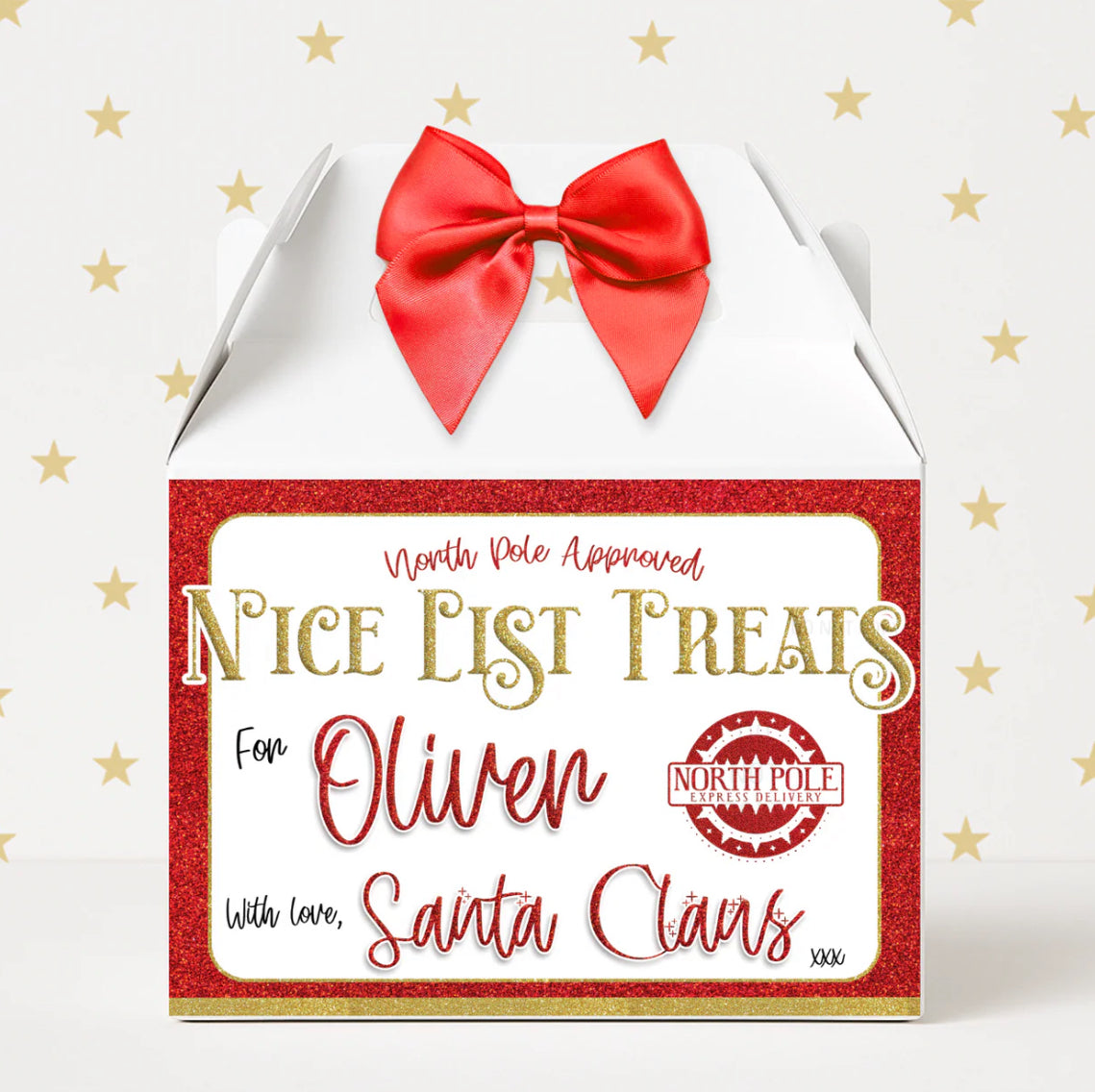 Nice list personalised treat box - red