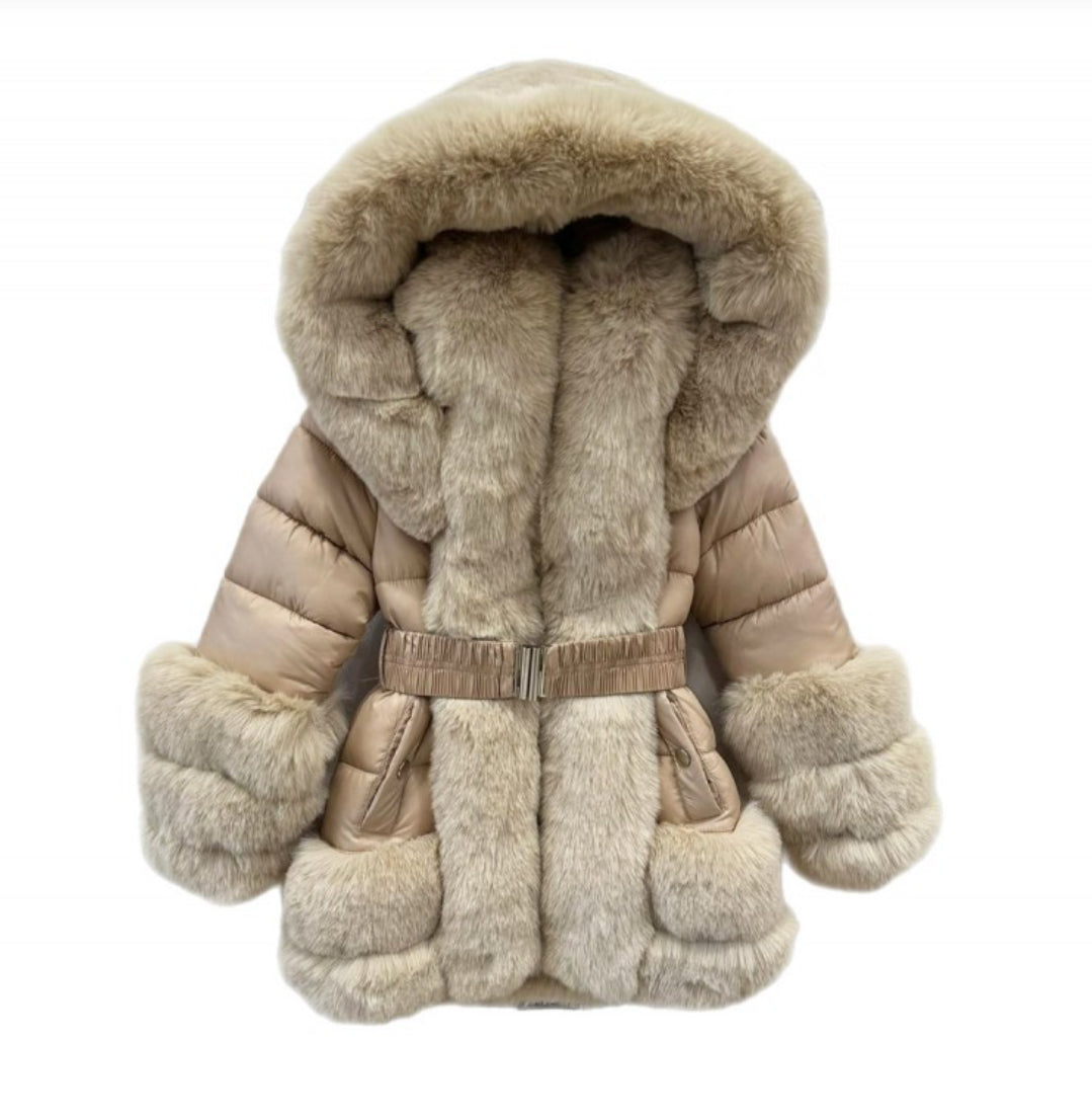Girls faux fur coats (multiple colours)