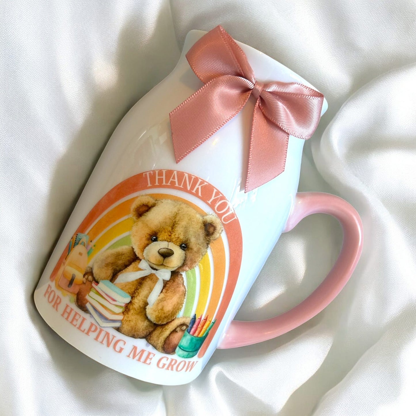 Thankyou for helping me grow milk jug - personalised