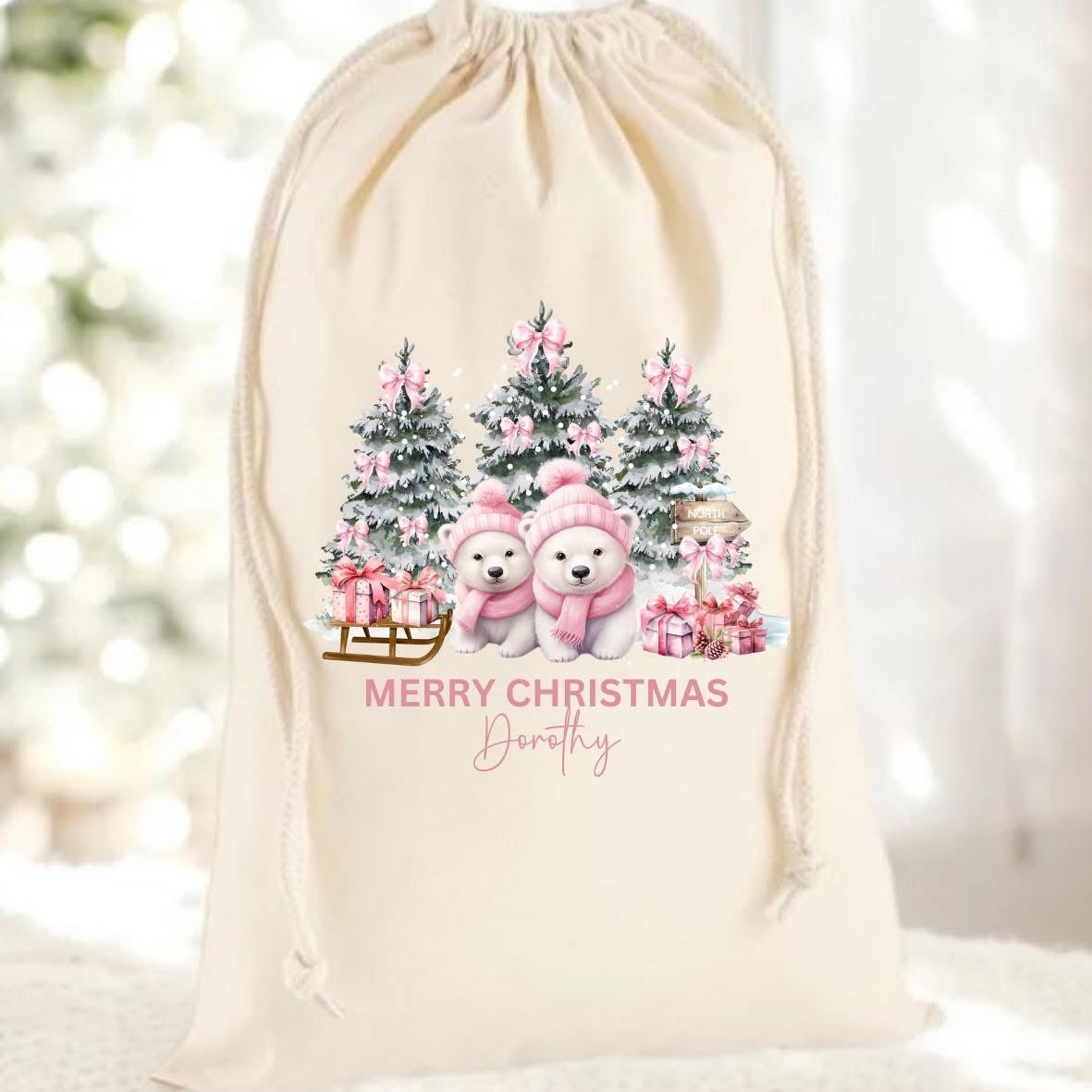Budget Christmas Eve Personalised Sack (multiple designs)