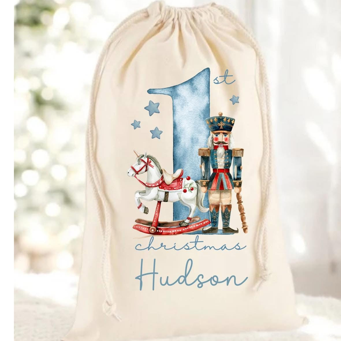 Budget Christmas Eve Personalised Sack (multiple designs)