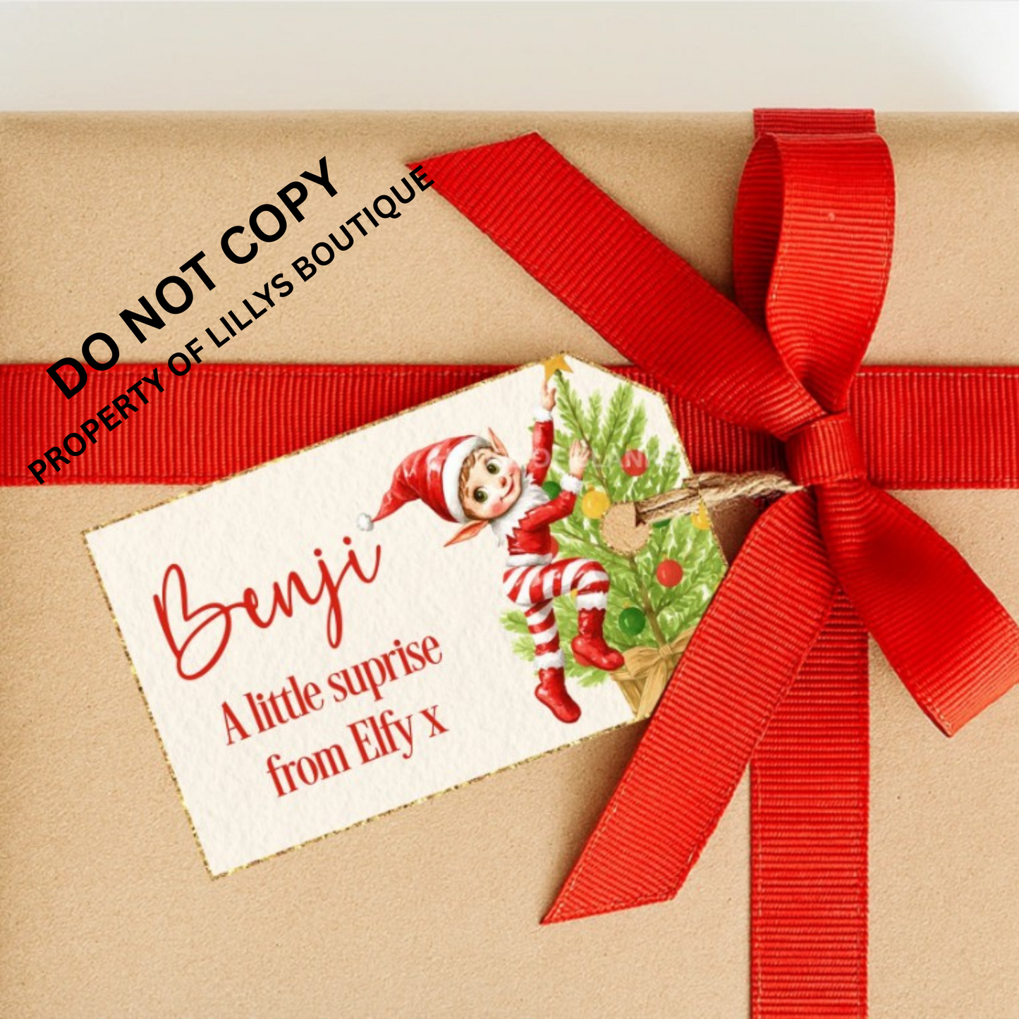 Custom acrylic personalised Christmas tag