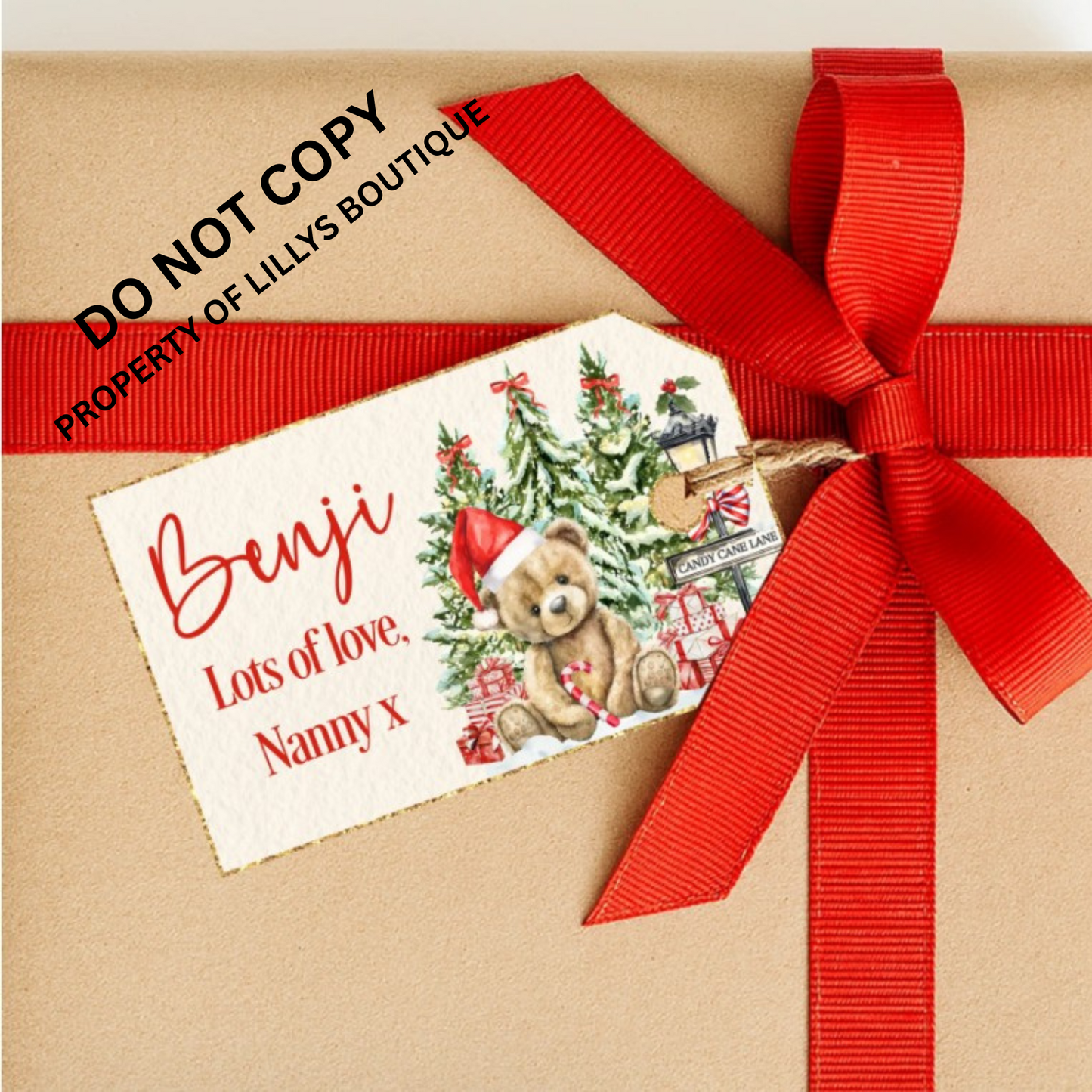 Custom acrylic personalised Christmas tag