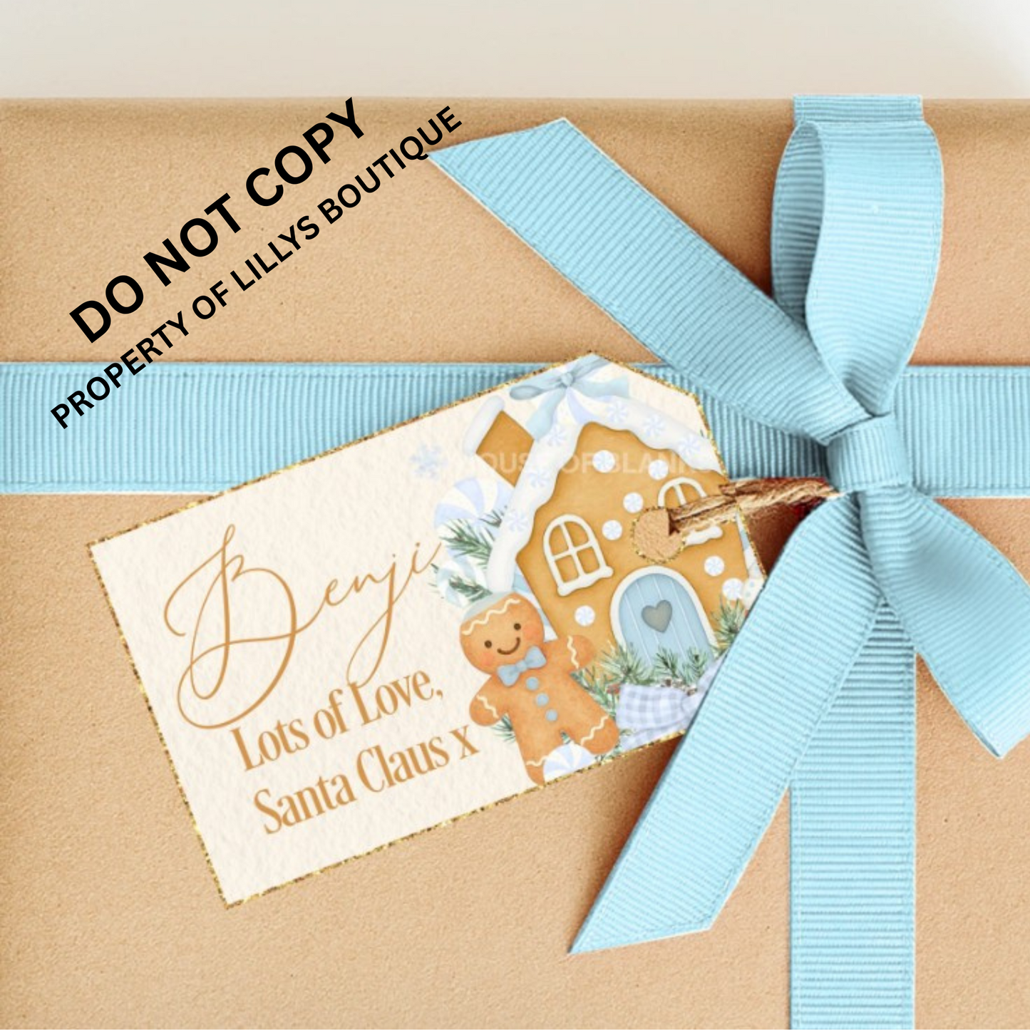 Custom acrylic personalised Christmas tag
