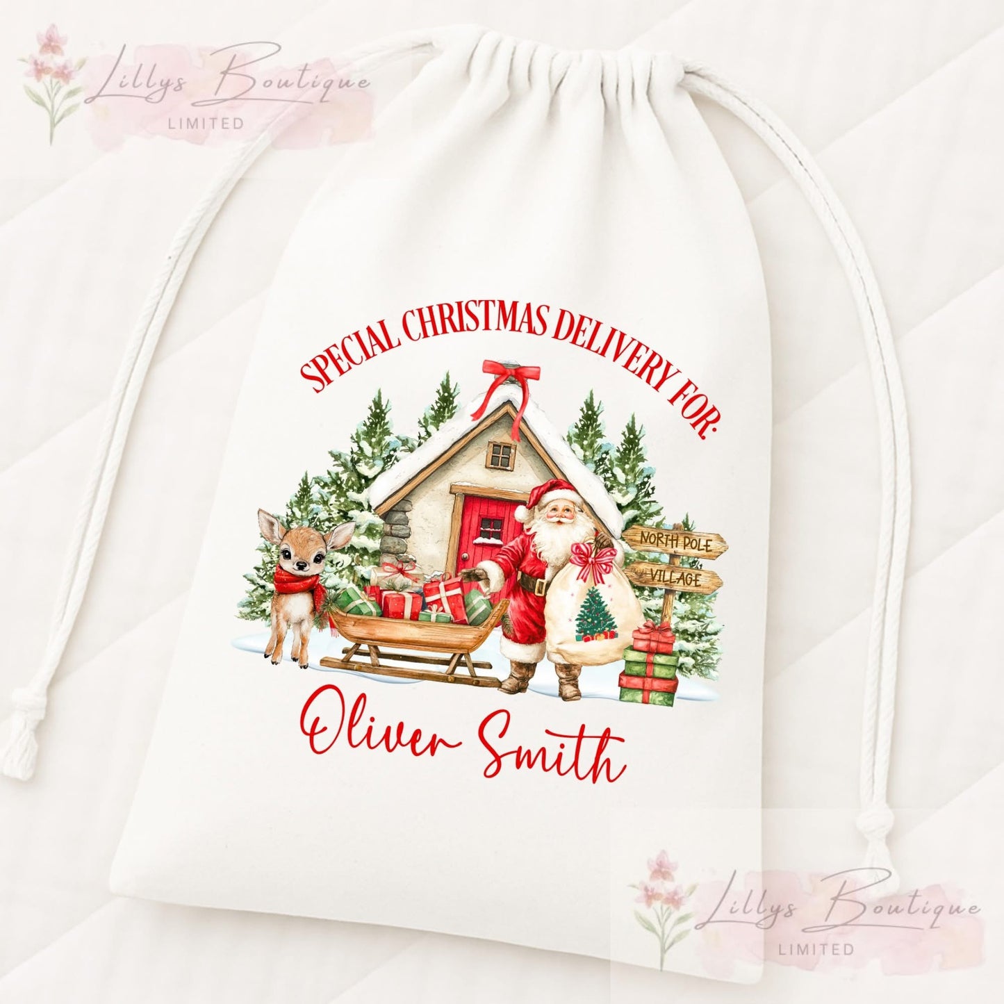 Personalised Christmas stuff bag