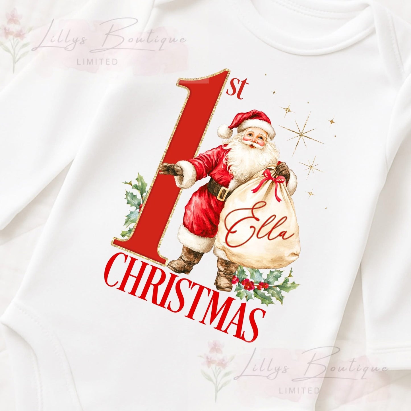 First Christmas personalised vest