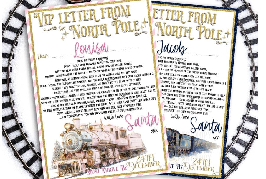 A letter from the North Pole 🚂- personalised - printed range