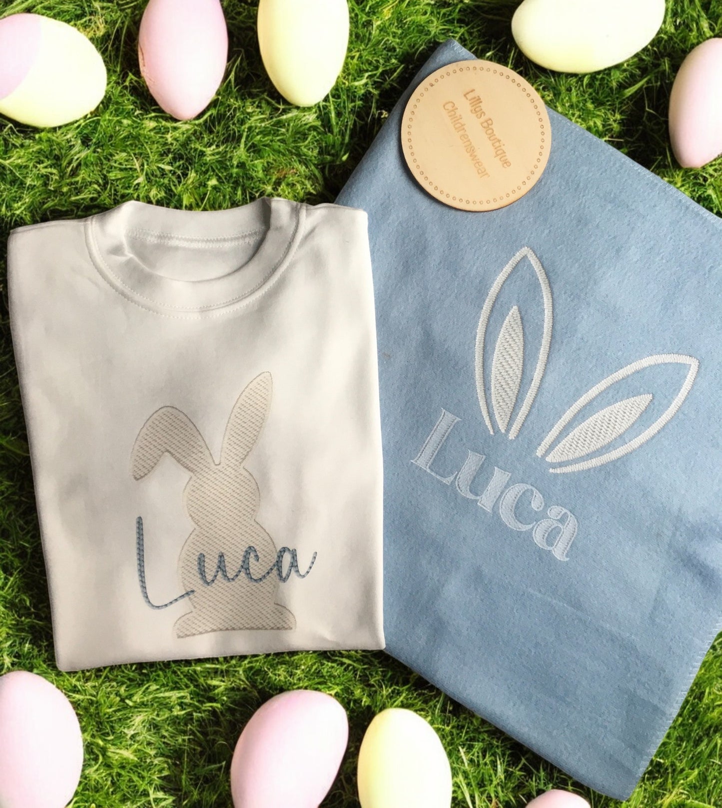 Personalised Embroidery Style Blanket (Multiple Colours)