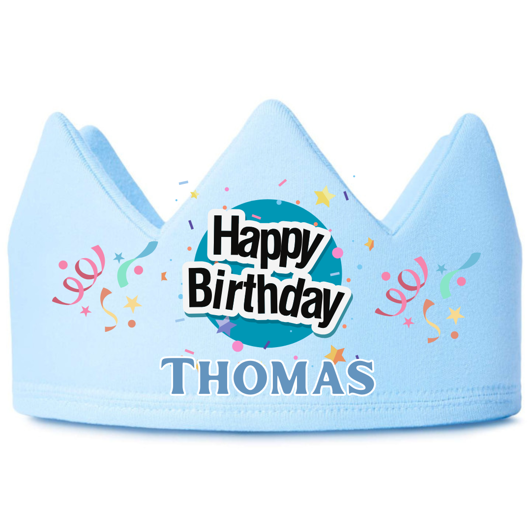 Birthday Personalised Crown ( Multiple Colours)
