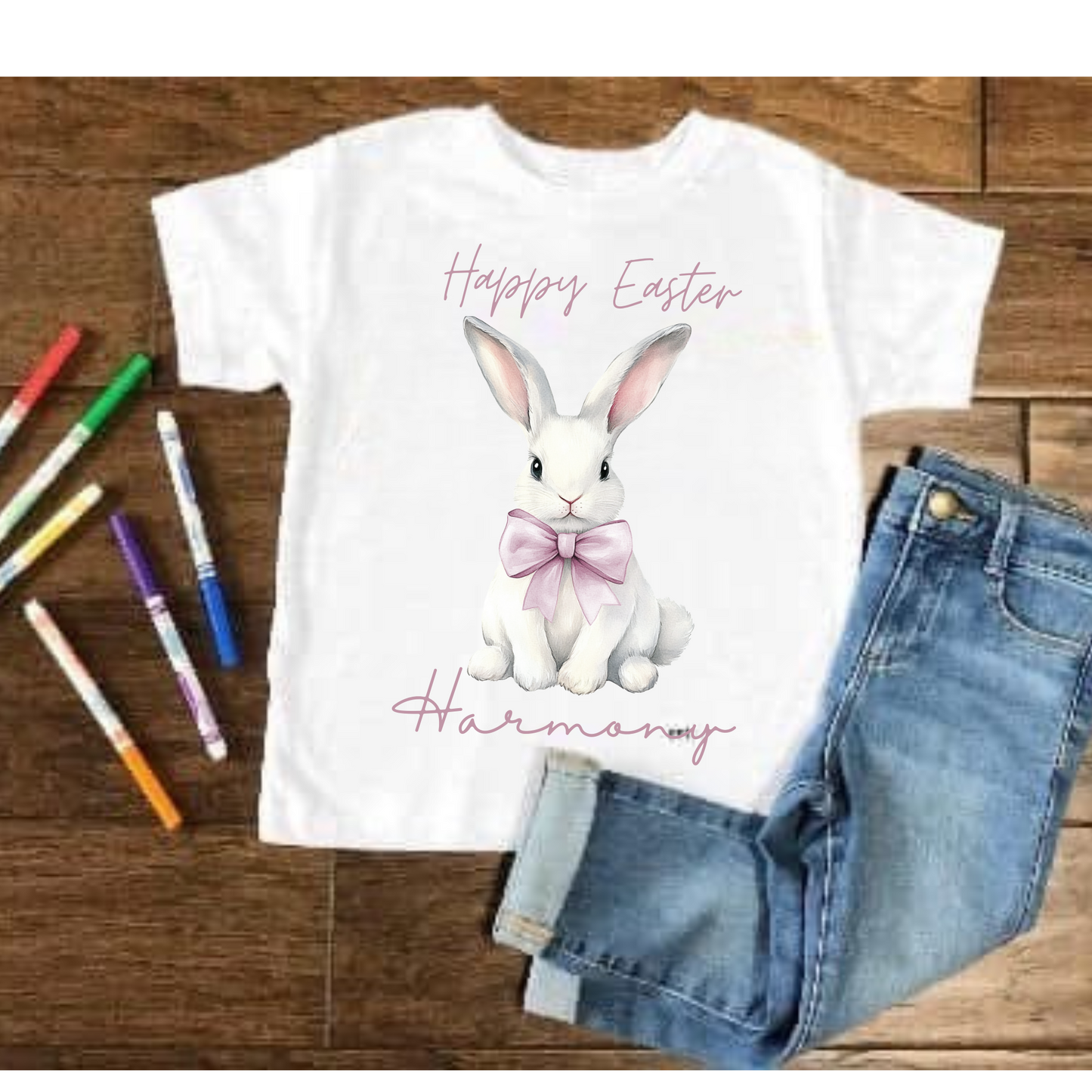 Personalised Easter T shirt (multiple colours)