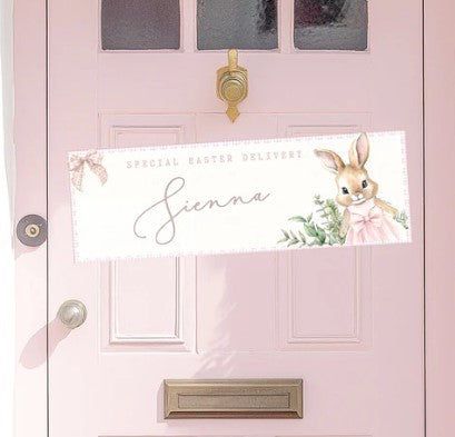 PVC BANNER: EASTER FLOPSY - PINK
