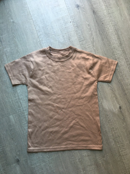 5/6Y warm taupe t shirt