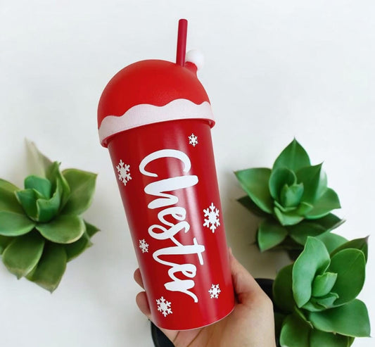 Personalised Santa hat cup