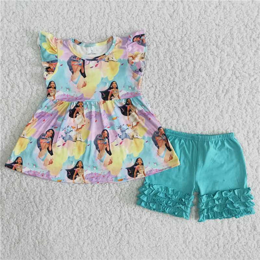 Printed Tshirt & Shorts Set