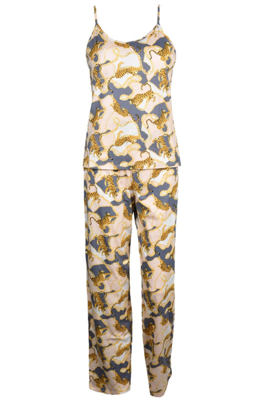 Ladies leopard print pyjamas