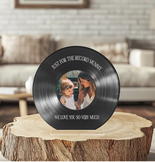 For the record personalised plaques (includes clear base)