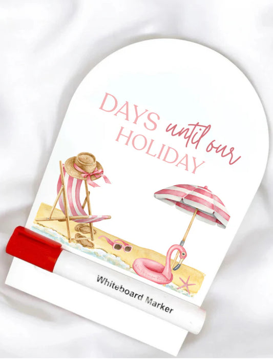 Acrylic wipeable countdown to holiday board