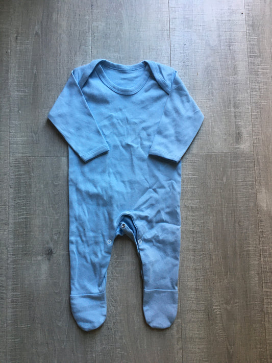 6/12m blue babygrow