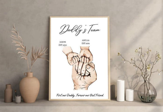 Personalised Fist Print - (wording changed to suite