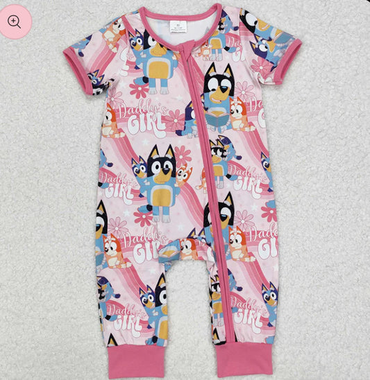 Daddy’s girl cartoon dog romper