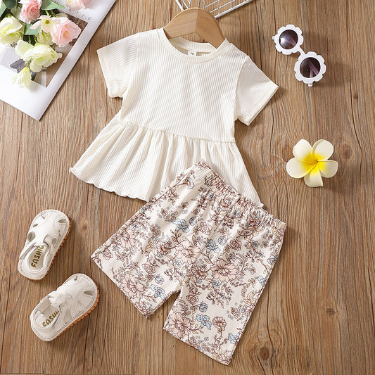Floral shorts and t shirt set
