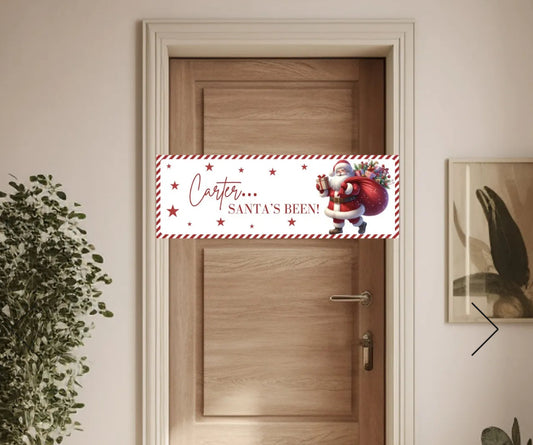 Personalised Santa been banner